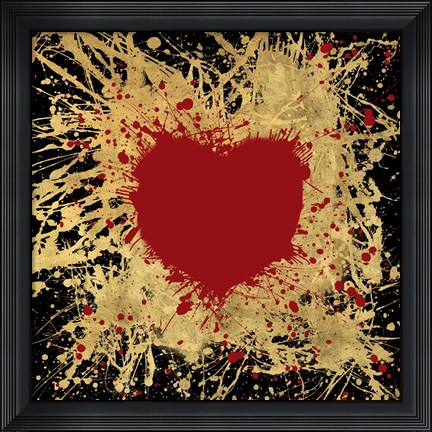 Framed Heart of Gold 1 Print