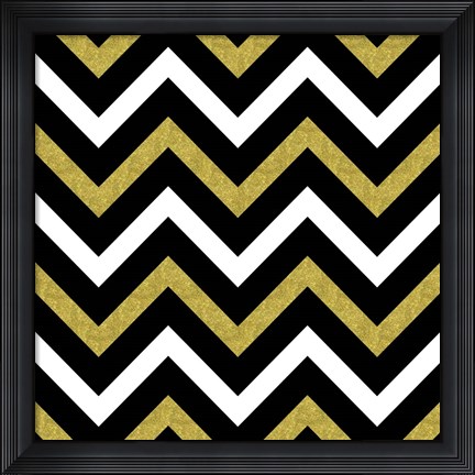Framed Bling Chevron Print