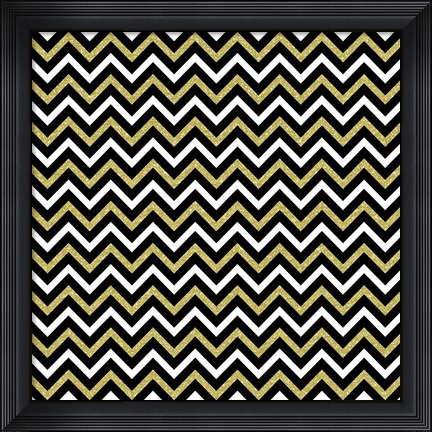 Framed Small Bling Chevron Print