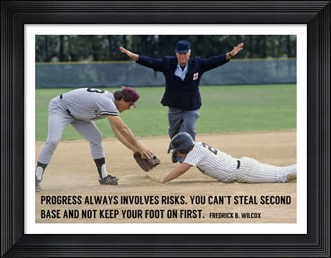 Framed Progress Always Involves Risk Print