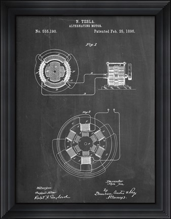 Framed Alternating Motor D Print