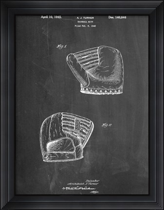 Framed B Glove Print