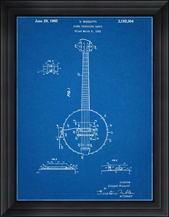 Framed Banjo B Print