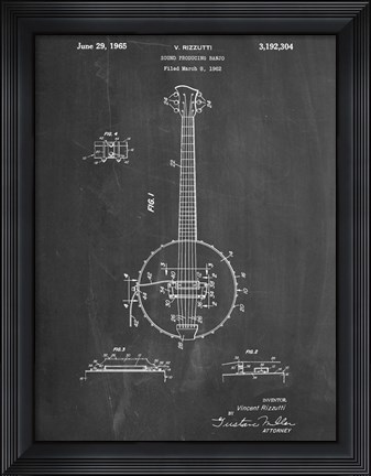 Framed Banjo D Print