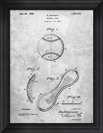 Framed Baseball Cover A Print