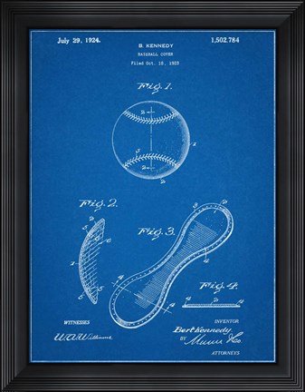 Framed Baseball Cover B Print