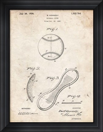 Framed Baseball Cover C Print