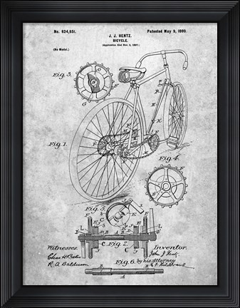 Framed Bicycle A Print