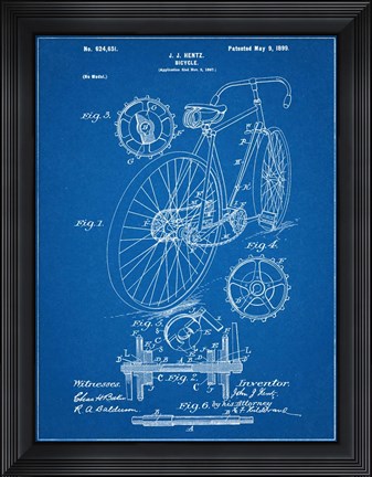Framed Bicycle B Print