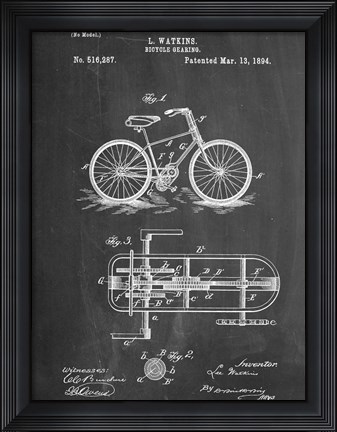 Framed Bicycle E Print
