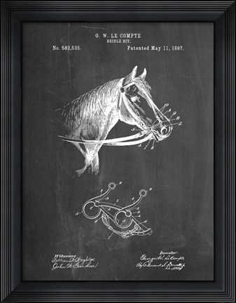 Framed Bridle Brit Print