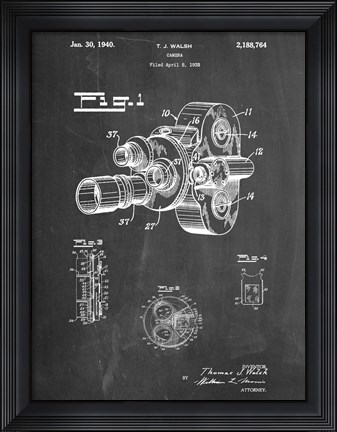 Framed Camera Walsh New Print