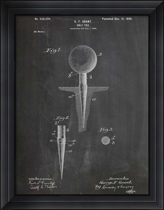 Framed Golf Tee Print