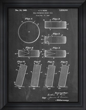 Framed Hockey Puck Print