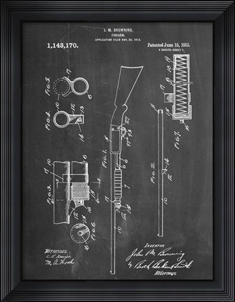 Framed Ithaca Shotgun Print