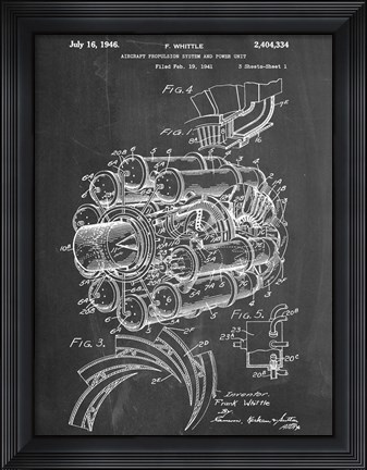 Framed Jet Engine Print