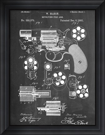 Framed Revolver Print