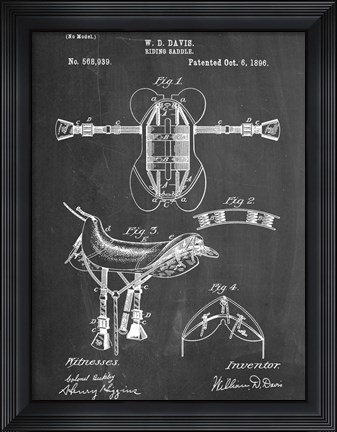 Framed Riding Saddle Print