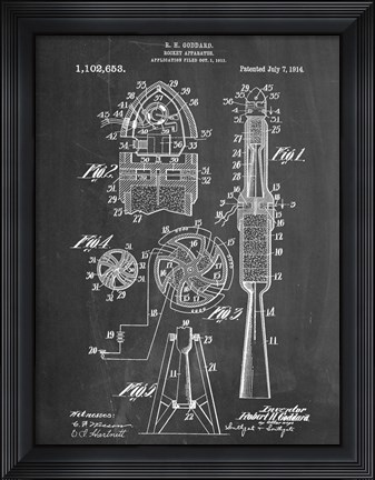 Framed Rocket Print