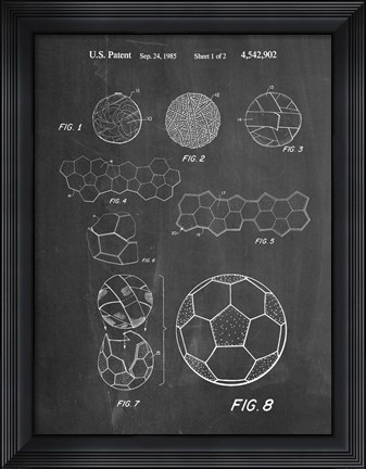 Framed Soccer Ball Print