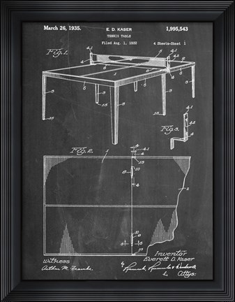 Framed Table Tennis Print