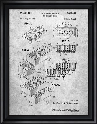 Framed Toy Brick A Print