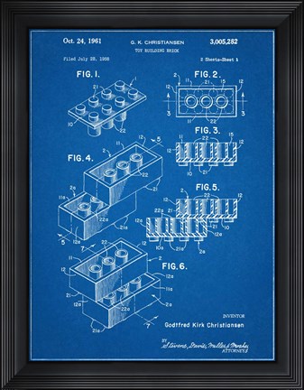 Framed Toy Brick B Print