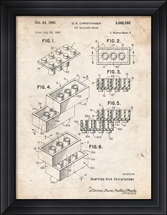 Framed Toy Brick C Print