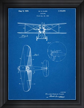 Framed W.D. Clark Plane B Print