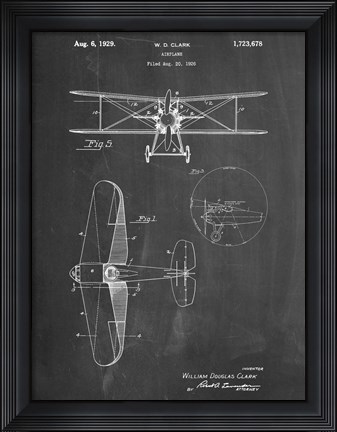 Framed W.D. Clark Plane D Print
