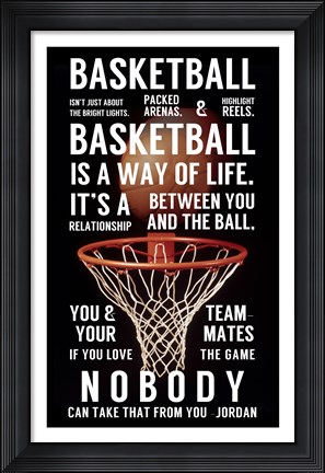 Framed Basketball is a Way of Life Print
