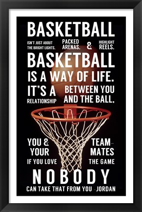 Framed Basketball is a Way of Life Print