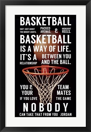 Framed Basketball is a Way of Life Print