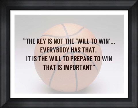 Framed Prepare to Win Print