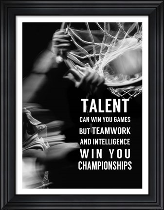 Framed Teamwork and Intelligence Print