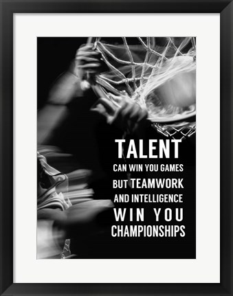 Framed Teamwork and Intelligence Print