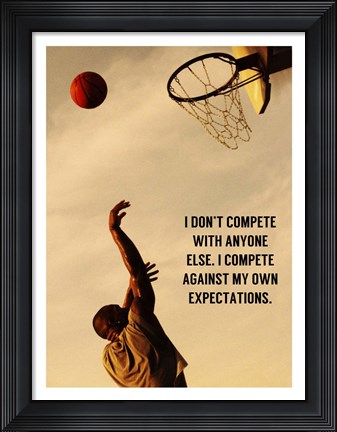 Framed Compete With What You&#39;re Capable Of Print