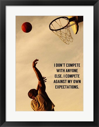 Framed Compete With What You&#39;re Capable Of Print