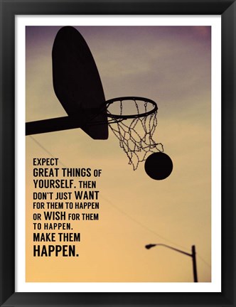 Framed Expect Great Things Print