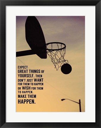 Framed Expect Great Things Print