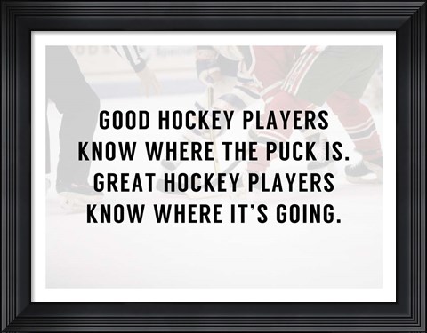 Framed Good Hockey Player Print