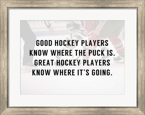 Framed Good Hockey Player Print