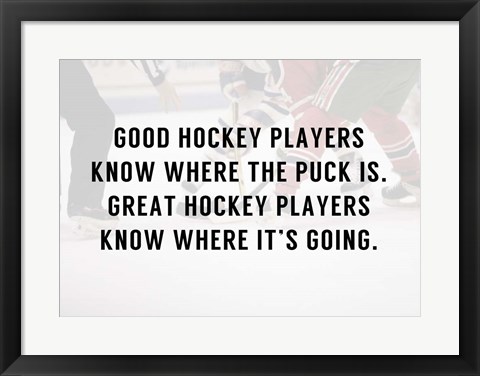 Framed Good Hockey Player Print