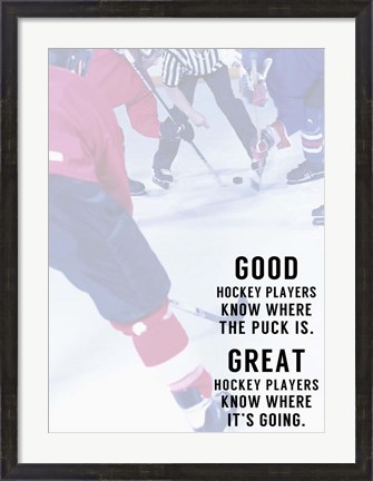 Framed Great Hockey Player Print