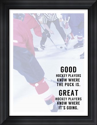 Framed Great Hockey Player Print