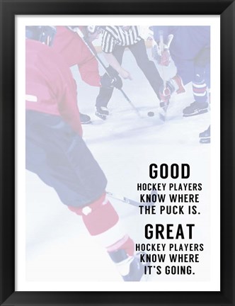 Framed Great Hockey Player Print