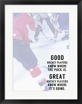 Framed Great Hockey Player Print