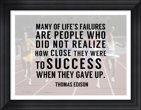 Framed Success - runners Print