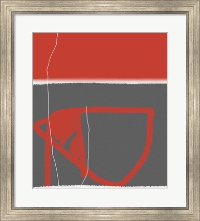 Framed Abstract Red Print