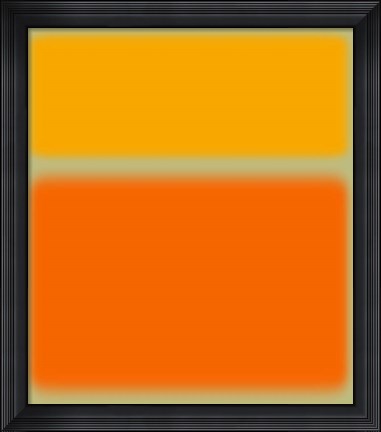 Framed Abstract Orange &amp; Yellow Print